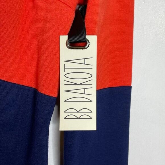 BB Dakota Red & Navy Colorblock Dress Size M NWT Women's - Picture 8 of 11